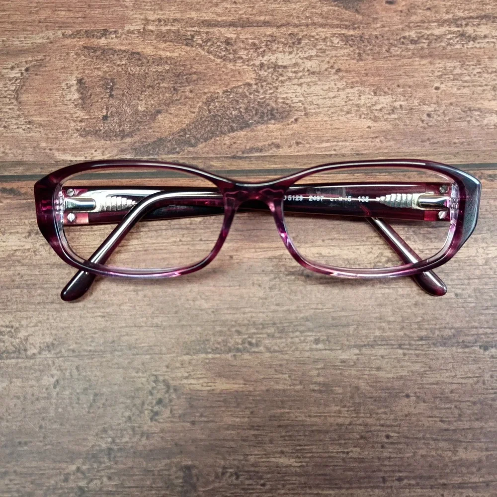 Vogue VO5129 2497 Purple Marble Eyeglass Frames 51-15-135 Filigree Detail
